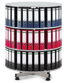 picture of BiGDUG Rotary Filing System - 3 Shelves - Height 1300mm - 72 Folders - [BDU-KKRFS83G]