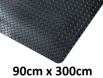 picture of Kumfi Tough Premium Anti-Fatigue Mat Black - 90cm x 300cm - [BLD-KU310BL]