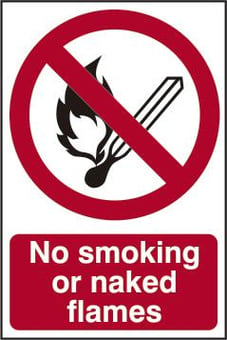 picture of Spectrum No Smoking Of Naked Flames – PVC 200 x 300mm - SCXO-CI-0555