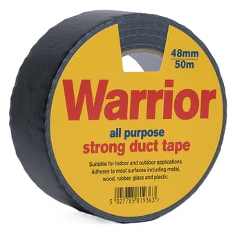 picture of Warrior Easytear Duct Tape - Black - 48mm x 50m - [ULT-00424850BKWR]