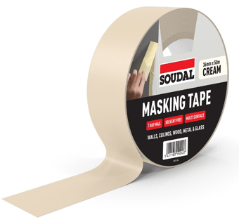 picture of Soudal Masking Tape - Cream - 36mm x 50m - [DK-DKSD167072]