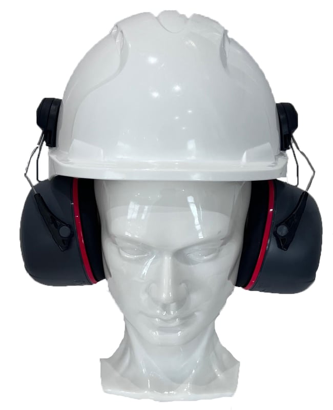 Jsp Evo3 White vented Hard Hat With Sonis 3 Helmet Mounted Ear Defenders - [IH-EVO3WSONIS3]