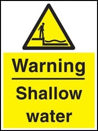 Picture of Warning Shallow Water Sign - [AS-WH18]