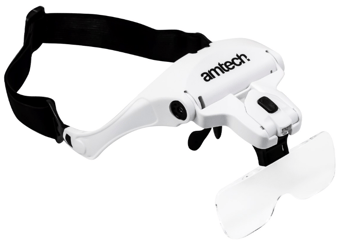 picture of Amtech Hands-free Multi-lens Head Magnifier With LED - [DK-S2912]