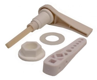 picture of White Plastic WC Handle Pack -  CTRN-CI-PA418P