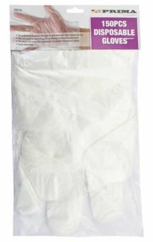Picture of Prima Plastic Disposable Gloves - Pack of 150 - [PD-23019C]