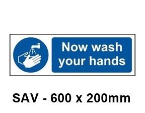 picture of Spectrum Now Wash Your Hands – SAV 600 x 200mm - SCXO-CI-11484