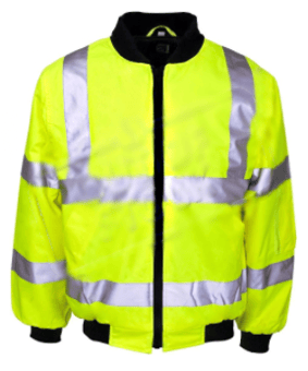 picture of Pilot Style - Quality Yellow Lightweight Hi-Vis Bomber Jacket - Size 3XL - [ST-38941] - (DISC-W)