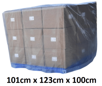 picture of Waterproof Reusable Pallet Cover UK 90gsm Clear - 101cm x 123cm x 100cm - [LTR-UKPCLR-100CM]