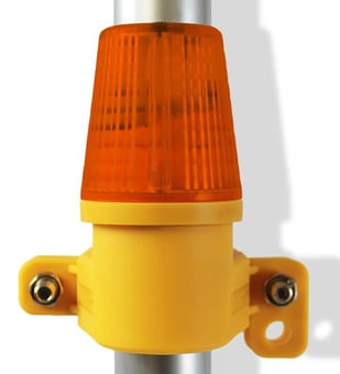 picture of WHI Safe Guard - AMBER Site Safety Lamp - Side Mount - For Scaffolding - Skips and Pedestrian Barriers - [WH-SBLY-1403]