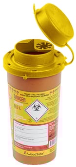 picture of WoodSafe Sharps Bin 0.5 Ltr - Brown - [BE-CM0920]