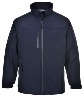 picture of Portwest - TK50 Navy Blue Breathable Softshell Jacket - PW-TK50NAR