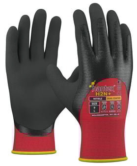 picture of Hantex H2N+ 3/4 Dual Coated Nitrile Thermal Glove - Red/Black - Pair - UC-G-HANTEX-H2N
