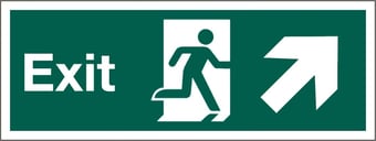 picture of Exit Pointing North East Sign - 400 x 150Hmm - Rigid Plastic - [AS-SA41-RP]