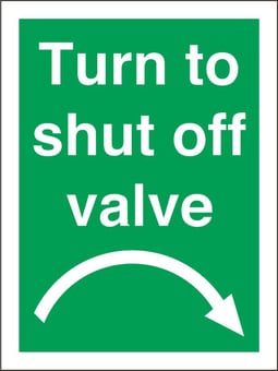 Picture of Tye Tags - Turn to Shut Off Valve Right - 150 X 200Hmm - Rigid Plastic - [AS-GC21-RP]