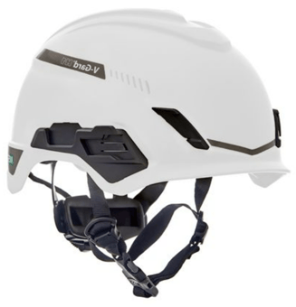 picture of MSA V-Gard H1 Bivent Safety Helmet Vented Fas-Trac III White - [MS-10212394]