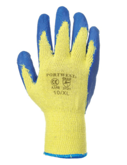 Picture of Portwest Latex Palm Fortis Grip Gloves - Pair - [PW-A150Y4R] - (DISC-W)