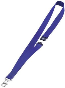 picture of Durable - Textile Badge Necklace Lanyard 20 With Safety Release - Dark Blue - 20 x 440 mm - Pack of 10 - [DL-813707]