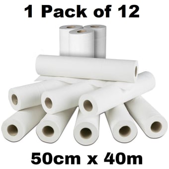 picture of Northwood Couch Roll 40m - White Colour - Supplied in 1 Pack of 12 Rolls - [ML-D9085-PACK]