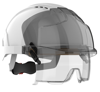 Picture of JSP - The All New EVO VISTAlens White/Smoke Vented Safety Helmet - [JS-AMB170-005-F00]