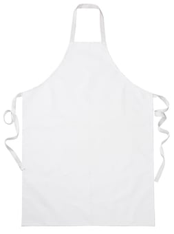 picture of Polyester Food Industry Apron - One Size - White - [PW-2207WHR]