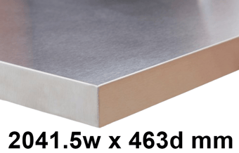 picture of BiGDUG 38mm Stainless Worktop - 2041.5w x 463d mm - [BDU-TGW4S]