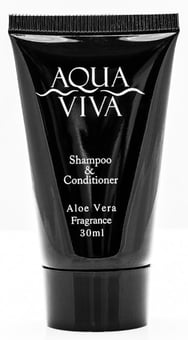 Picture of Aqua Viva Black Tube 30ml Shampoo & Conditioner - Box of 250 - [MCS-AV30SCT250]