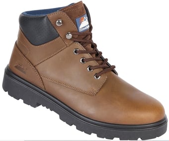 picture of Brown Nubuck Leather Safety Boot with Dual Density Sole & Midsole S3 SRC - [BR-1201]