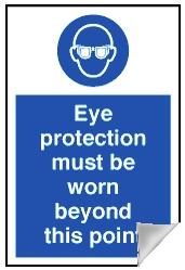 picture of Eye Protection Sign LARGE - 400 x 600Hmm - Self Adhesive Vinyl - [AS-MA68-SAV]