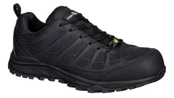 picture of Portwest FT46 - Composite Textile Trainer - S1PS ESD SR FO - Black - PW-FT46BKR