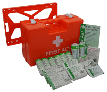 picture of Deluxe Statutory First Aid Kit - Shatterproof Orange Case - 1-10 Persons - [SA-K10GOR] - (DISC-R)