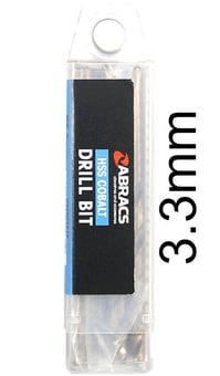 picture of Abracs HSS Cobalt Drill Bit 3.3mm - Pack of 10 - [ABR-DBCB03310]