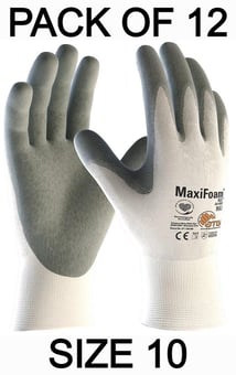 picture of MaxiFoam XCL 34-600 Palm Coated Knitwrist Gloves - Size 10 - Pack of 12 - Pair - ATG-34-600-10X12 - (AMZPK)