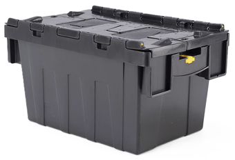 picture of BiGDUG Recycled Plastic Black Attached Lid Container - 25L - 170h x 200w x 300d mm - [BDU-BDALC3217BK] - (LP)