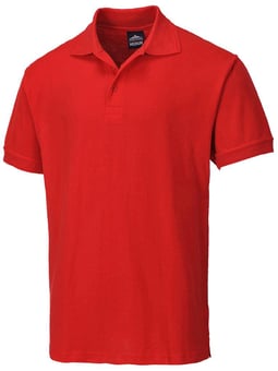 Picture of Portwest - Naples Polycotton Polo Shirt - Red - PW-B210RER