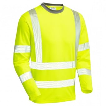 picture of Capstone - Yellow Hi Vis Coolviz Plus Sleeved T-Shirt - LE-T08-Y
