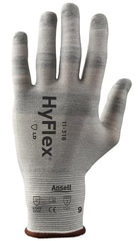 Picture of Ansell HyFlex 11-318 Nylon Grey Gloves - AN-11-318