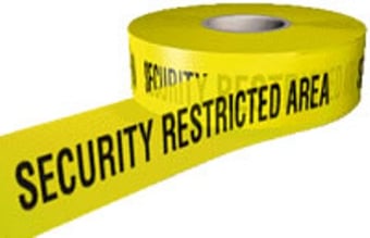 picture of Security Tape - Security Restricted Area - 75mm x 250m - [AS-SBT4]