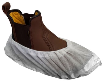 picture of Chemsplash Deluxe CPE Overshoe - White/White - Pack of 50 - [BG-2573-W]