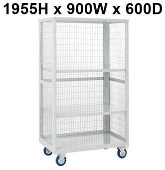 picture of QMP Boxwell Trolley Without Doors - Light Grey - Steel - 1955H x 900W x 600D - [QM-XW199060MLXX] - (LP)