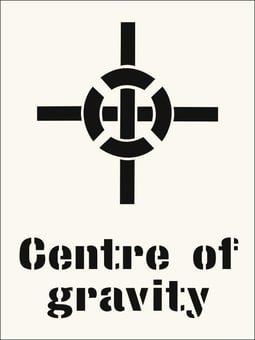 picture of Centre of Gravity Stencil (300 x 400mm) - SCXO-CI-9571R