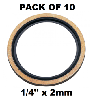 picture of PACK OF 10 - 1/4" BSP Self Centering Bonded Seal - [HP-BS14]