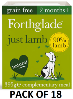 picture of Forthglade Just Lamb Natural Wet Dog Food 18 x 395g - [CMW-FGNML2]