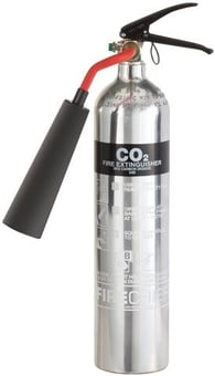 Picture of Firechief Elite 2kg CO2 Polished Stainless Steel Fire Extinguisher & Bracket - [HS-PXC2]