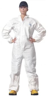 picture of Laminated Microporous Protective White Coverall - Medkey Type 5/6 - ER-CTN-M105 - (DISC-R)