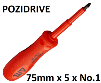 picture of ITL - Insulated Pozi Screwdriver - 75mm x 5 x No.1 - [IT-01980]