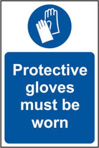 picture of Spectrum Protective gloves must be worn – SAV 400 x 600mm - SCXO-CI-11436