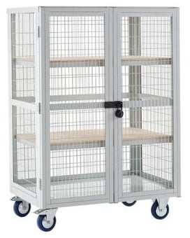 Picture of QMP Boxwell Trolley With Doors - Light Grey - Plywood - 1955H x 900W x 600D - [QM-XD199060PLXX] - (LP)