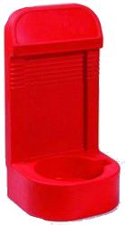 picture of Single Red Extinguisher Stand with Recessed Base - [HS-107-1036] - (LP)
