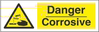 Picture of Danger Corrosive Sign - 300 x 100Hmm - Rigid Plastic [AS-WA75-RP]